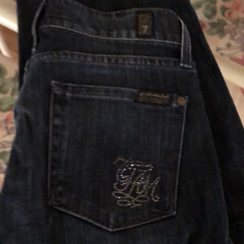 - 7 for all mankind Charlize rhinestone jeans